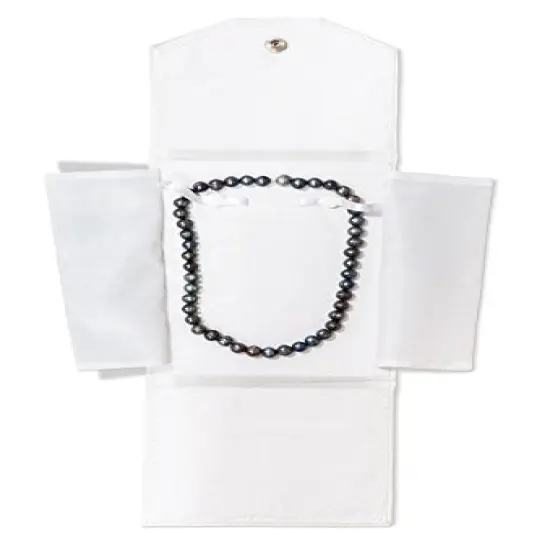 Pearl Folder White Leatherette 6" x 8 1/4" {2}