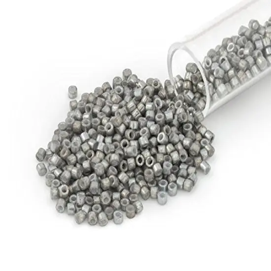 Miyuki Delica Seed Bead 11/0 White Gold Luster Grey AB Opaque {4}