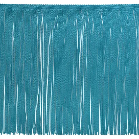 5 Yards of 12" Chainette Fringe Trim | 5 yard cut Turquoise {1}