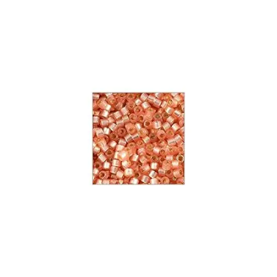 Miyuki Delica Seed Bead 11/0 Silver Lined Dusty Orange {2}
