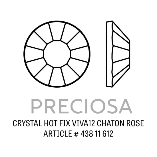 Preciosa Crystal VIVA12 Hotfix Rhinestone 4mm (SS16) Aqua Bohemica (Package of 50) {2}