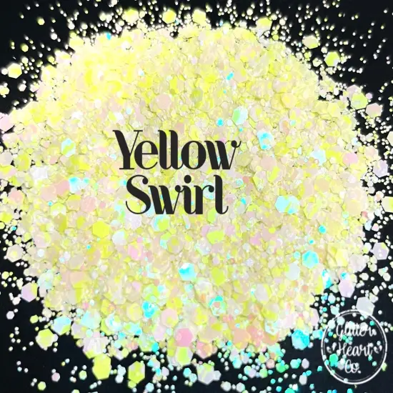 Polyester Glitter - Yellow Swirl by Glitter Heart Co.&trade; {3}