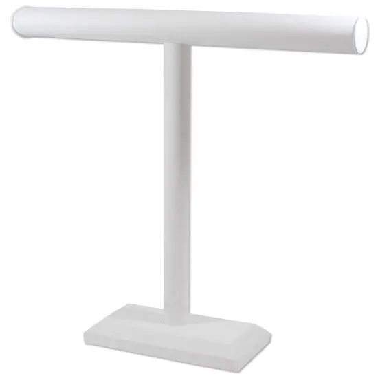 T-Bar Display Extra Tall 14"x18" White Leatherette {1}