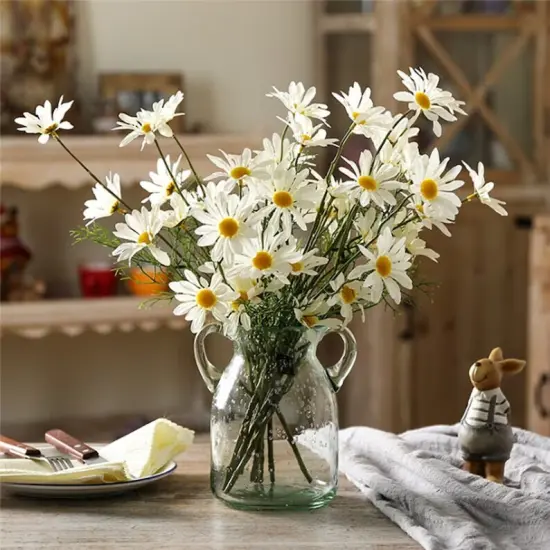 6pcs Fake Gerber Daisy for Home Decoration Wildflowers Spring Flowers for Wedding Decoration {1}