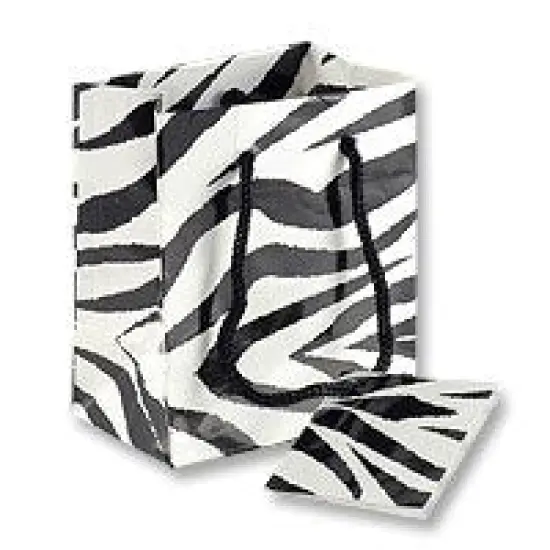 Gift Bag Mini Zebra Print (Package of 20) {1}