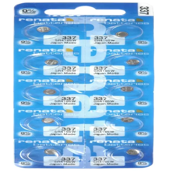 Renata #337 Silver Oxide Battery - 10 Pack (337-10) {1}