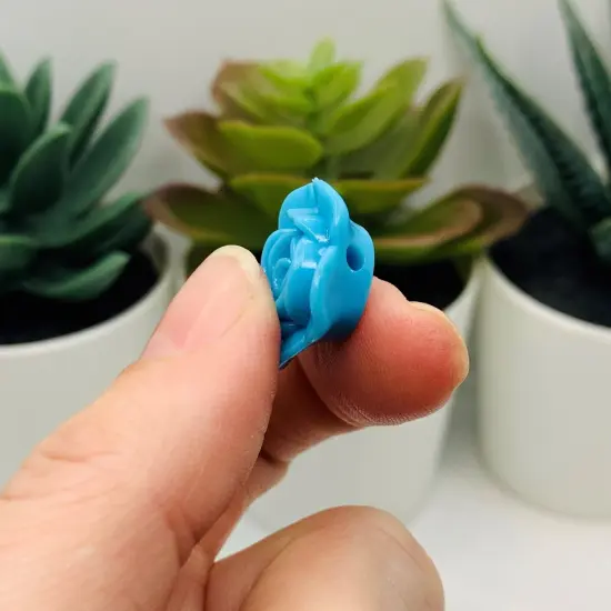 4, 20 or 50 Pieces: Aqua Blue Chunky Rose Flower Beads {5}