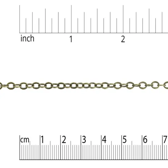 JewelrySupply 4x3mm Antique Brass Plated Cable Chain (Priced per Foot) {2}