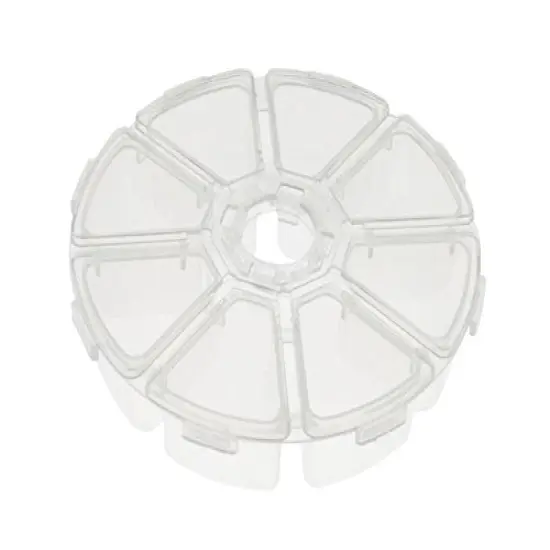 8-Compartment Clear Plastic Round Jewelry Organizer {1}