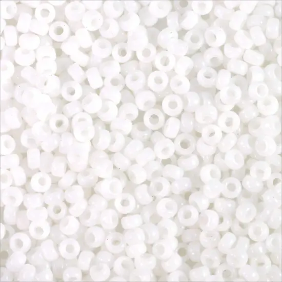Miyuki Round Rocaille Seed Bead 15/0 Opaque White {2}