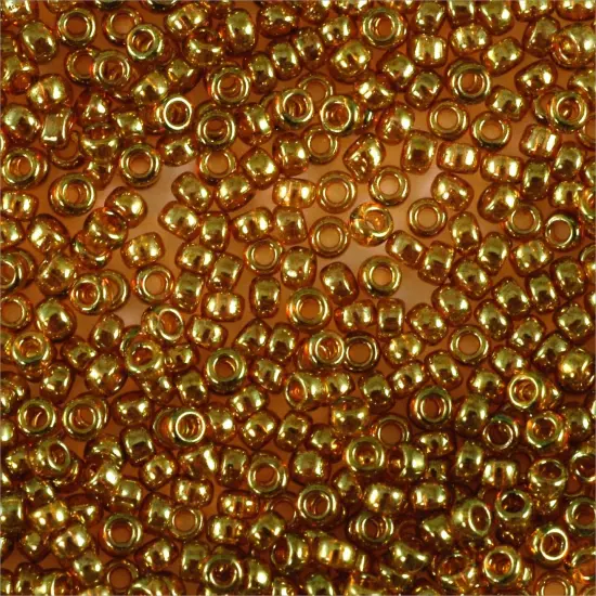 Miyuki Round Rocaille Seed Bead 15/0 Gold Luster Dark Peach {3}