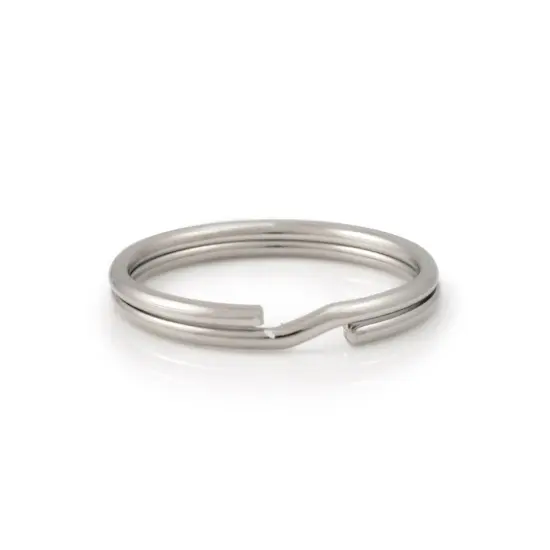 JewelrySupply Key Rings 32mm Split Ring Silver Color (Package of 10) {1}