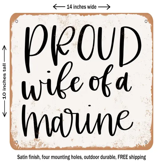 DECORATIVE METAL SIGN - Marine - Vintage Rusty Look {1}