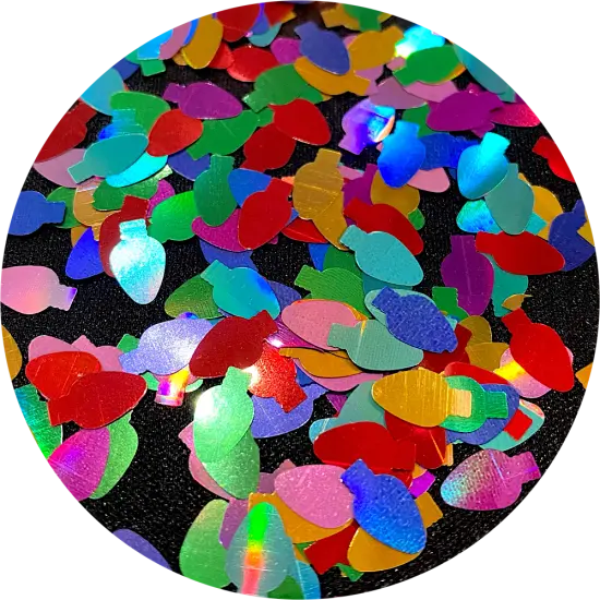 Polyester Glitter - Christmas Bulbs Glitter Shapes by Glitter Heart Co.™ {1}