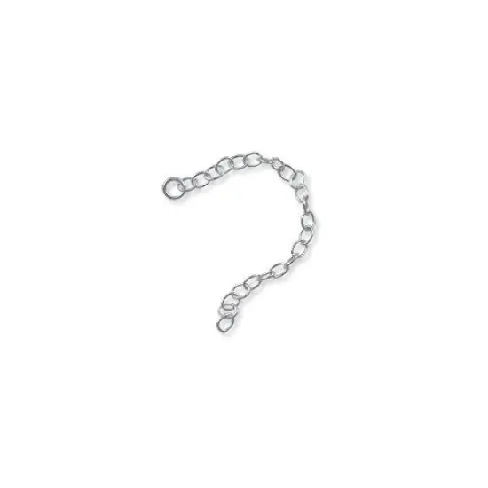 JewelrySupply Chain Extender - Oval Cable 2" Sterling Silver (1-Pc) {1}