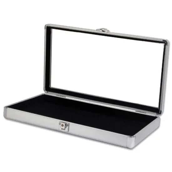 Glass Top Aluminum Jewelry Case {1}