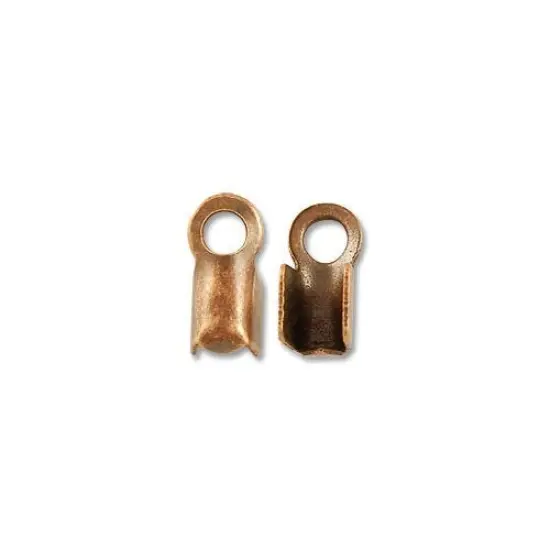 JewelrySupply Connector - Fold Over 4x9mm Antique Copper Plated (10-Pcs) {1}