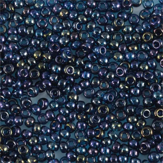 Miyuki Round Rocaille Seed Bead 15/0 Gold Luster Dark Blue {2}