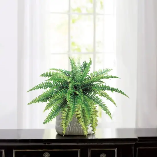 Artificial Boston Fern Plant 35 Fronds - 34" Diameter, 4-Pack | Lifelike Faux Greenery | Indoor Outdoor Decor | High-Quality & Easy to Arrange | Floral Home by Artificial Flowers {2}