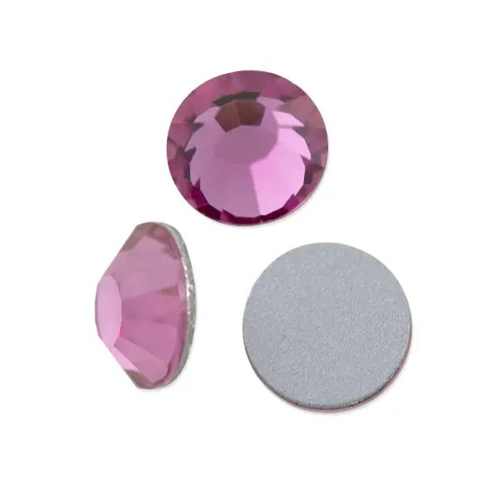 Preciosa Crystal VIVA12 Flat Back Rhinestone 3mm (SS12) Rose (Package of 50) {1}