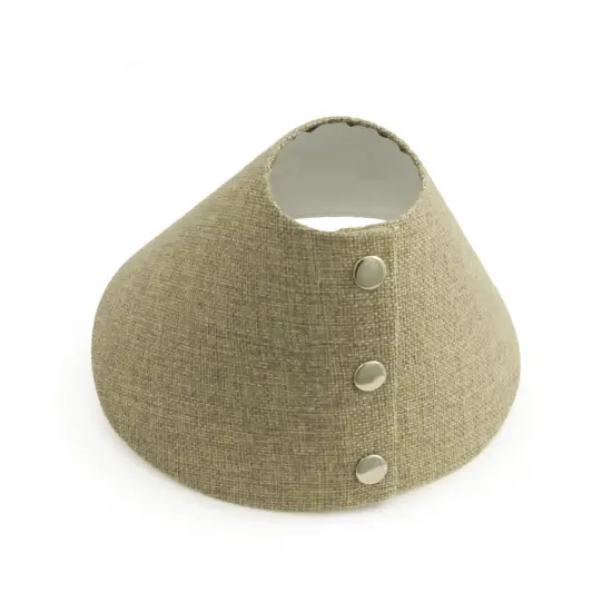 Foldable Snap Fasten Necklace Cone Display White Leatherette {4}