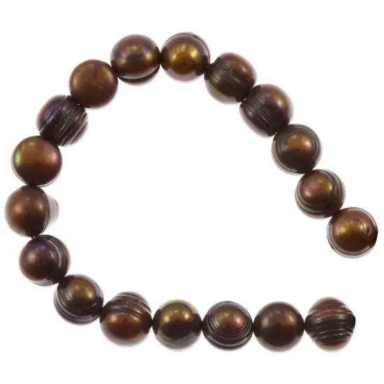 Freshwater Potato Pearl Dark Antique Copper Mix 8-9mm (16" Strand) {1}