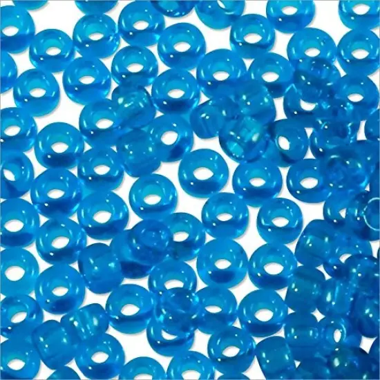 Miyuki Round Rocaille Seed Bead 11/0 Transparent Peacock Blue {2}