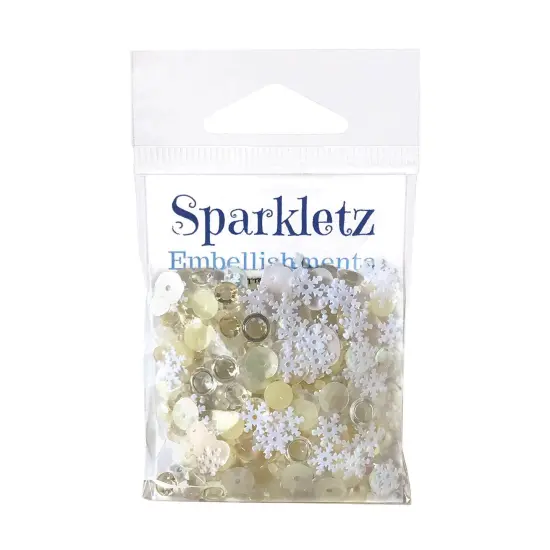Buttons Galore Sparkletz DIY Craft Embellishments 30 Grams - 3 Packs of Snowdrift {2}