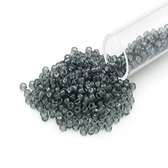 Miyuki Round Rocaille Seed Bead 11/0 Transparent Luster Grey {4}