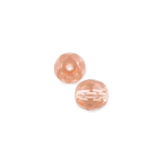 Czech Fire Polished Glass Round Beads 4mm Rose (Package of 50) {1}