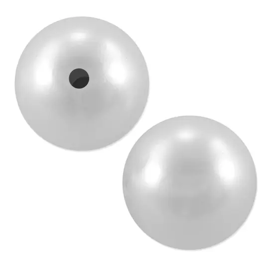 Preciosa Crystal Nacre Round Pearl 6mm White (Package of 20) {1}