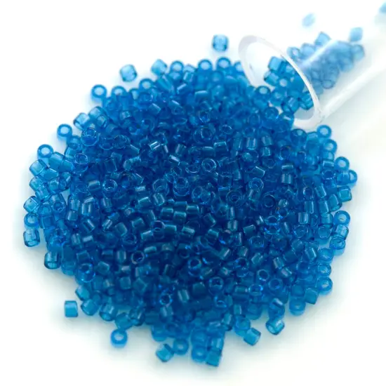 Miyuki Delica Seed Bead 11/0 Transparent Capri Blue {1}