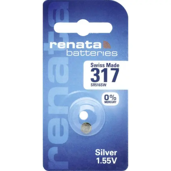 RENATA Button Cell Silver Oxide Type 317 SR516SW, SR62, SR516, V317, D [Baby Product] {3}