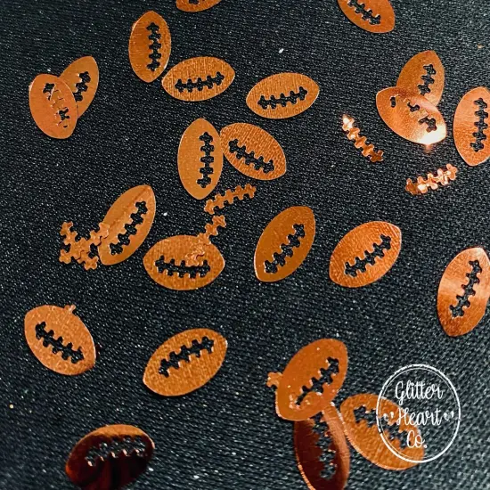 Polyester Glitter - Footballs Glitter Shapes by Glitter Heart Co.&trade; {2}
