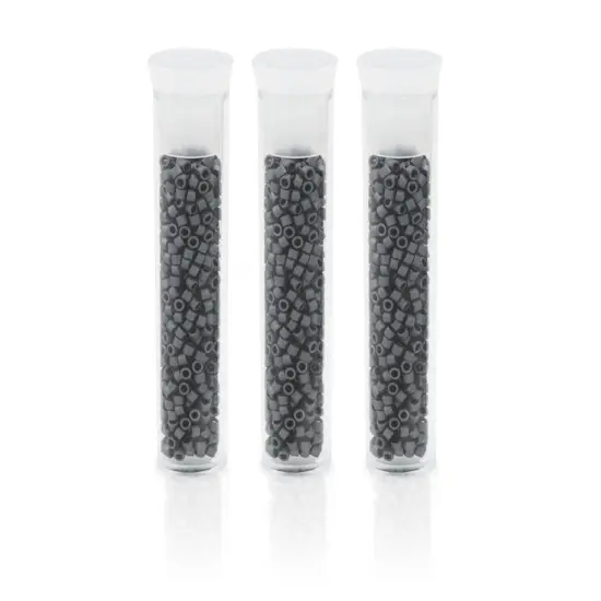 Miyuki Delica Seed Bead 11/0 Matte Charcoal Glazed Luster {3}