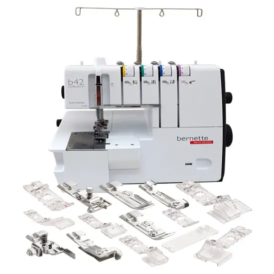 Bernette b42 Funlock Serger With Ultimate Presser Foot Combo Package {1}
