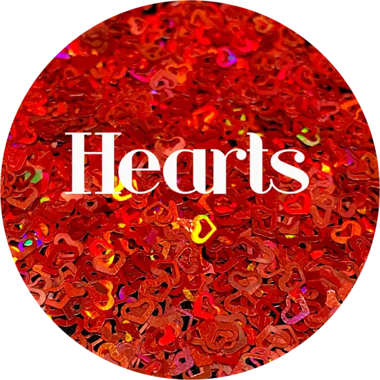 Polyester Glitter - Hearts Glitter Shape by Glitter Heart Co.&trade; {1}