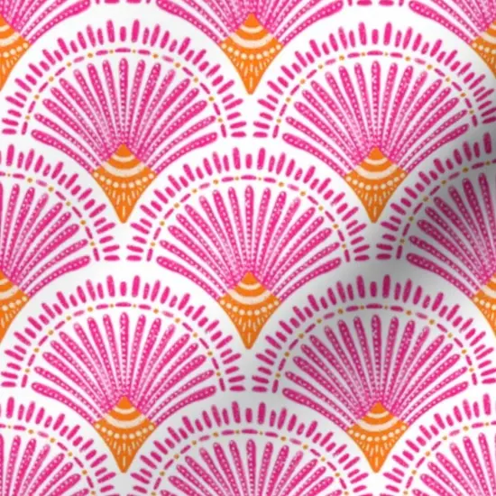 Various Fabrics by the Yard or Fat Quarter Hot Pink Arches Orange Geometric Abstract Colorful Graphic Vibrant Custom Printed Fabric by Spoonflower {7}