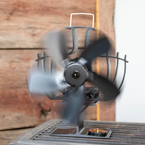 Lehman's Heat-Powered Non-Electric Oscillating Stove Fan Quiet Automatic Start {6}