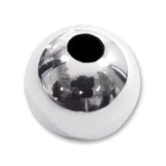 Round Bead 7mm Sterling Silver (1-Pcs) {1}