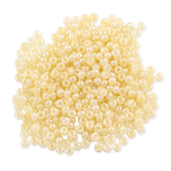 Czech Seed Bead 8/0 (3mm) Beads Luster Cream Beads {1}
