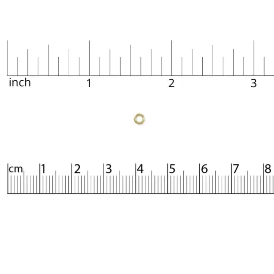 Open Jump Ring 3.5mm 14 Karat Solid Yellow Gold {2}