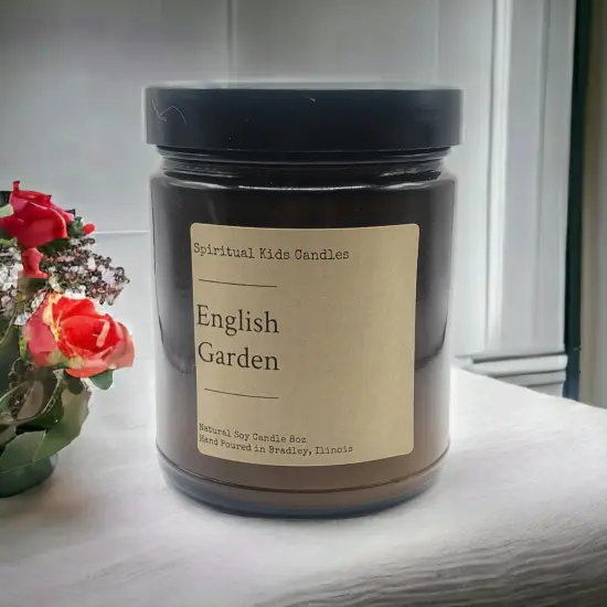 English Garden Soy Candle 8oz 35-40 Hours Poured with All Natural Soy wax and Fragrant/Essential Oils! | Floral Candle {3}