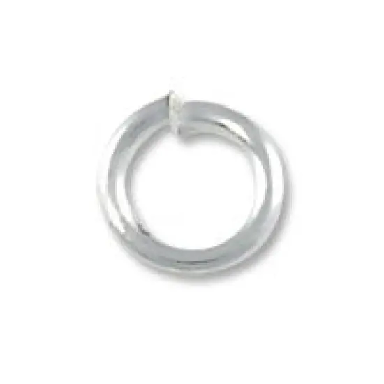JewelrySupply Jump Ring - Open 4mm Silver Plated (100-Pcs) {1}