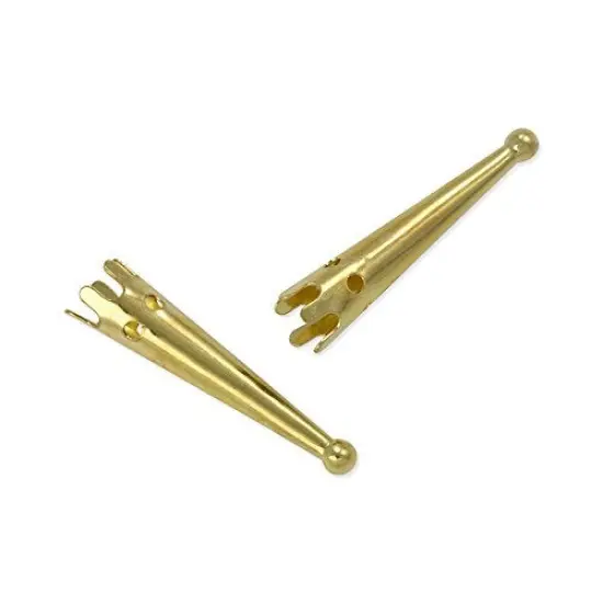 Gold Color Bolo Tips 28mm (Pack of 10) {1}