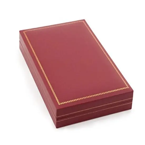 Cartier Style Necklace Box Red Leatherette {2}