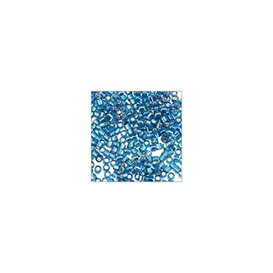 Miyuki Delica Seed Bead 11/0 Silver Lined Dark Turquoise {3}