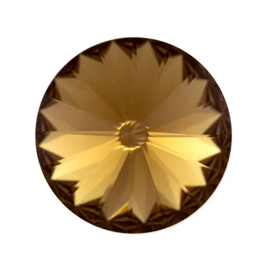 Preciosa Crystal Maxima 12mm Smoked Topaz Rivoli (Package of 1) {1}