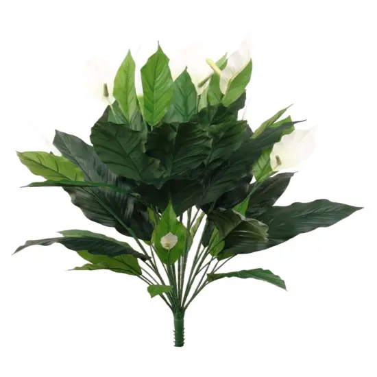 Exquisite 35" Spathiphyllum Plant Set, 6 Pieces - Lush Green Indoor/Outdoor Decorative Plant, Perfect for Home Elegance and Garden Flourishing {1}