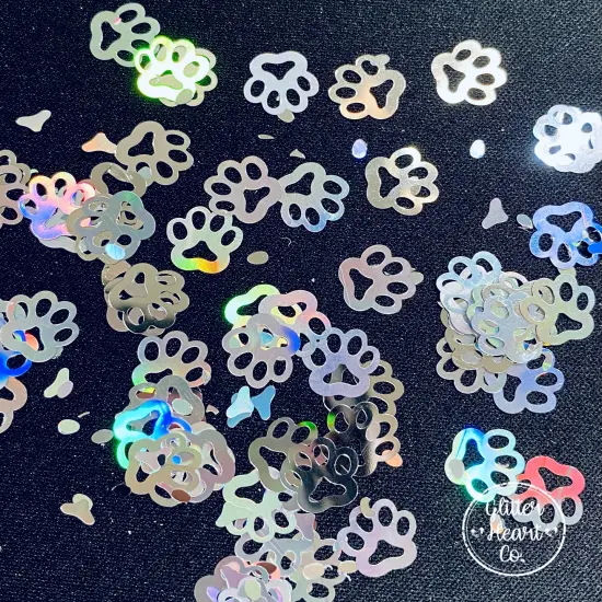Polyester Glitter - Paw Prints Glitter Shapes by Glitter Heart Co.&trade; {2}